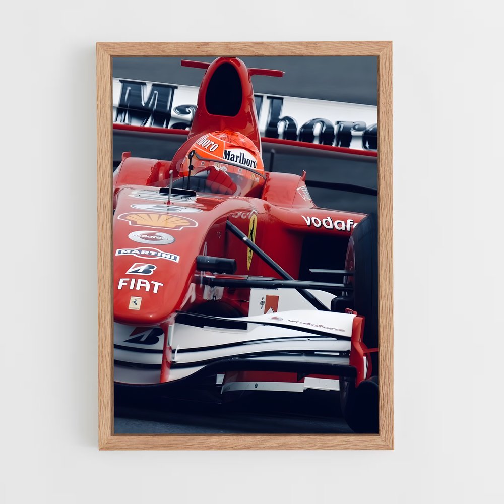 Poster Ferrari de Vitesse aérodynamique – affiche Voitures de Formule 1 (vue 4)